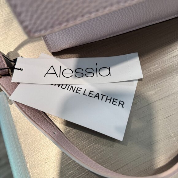 Alessia Clover Genuine Leather Purse in Blush - Picture 10 of 14